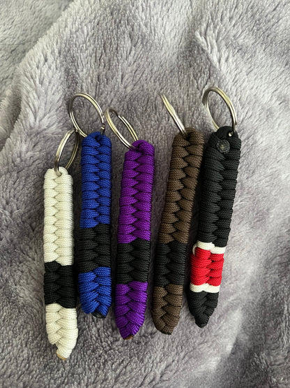 Brazilian Jiu Jitsu Belt Rank Keychain