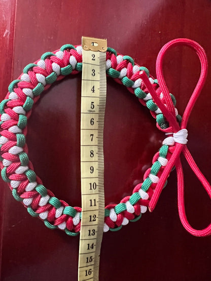 Christmas Tree Paracord Wreath And Candy Cane Ornament