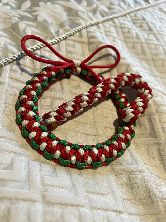 Christmas Tree Paracord Wreath And Candy Cane Ornament