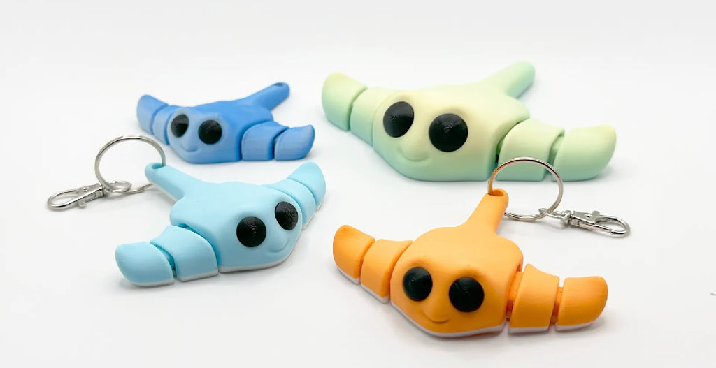 Articulated Baby Stingray Keychain
